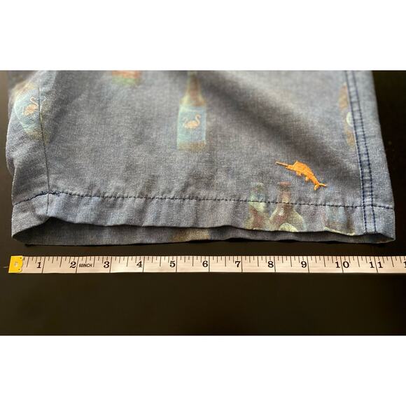 TOMMY BAHAMA Relax Blue w/Beer Pattern Swim Trunks sz L - Picture 14 of 14